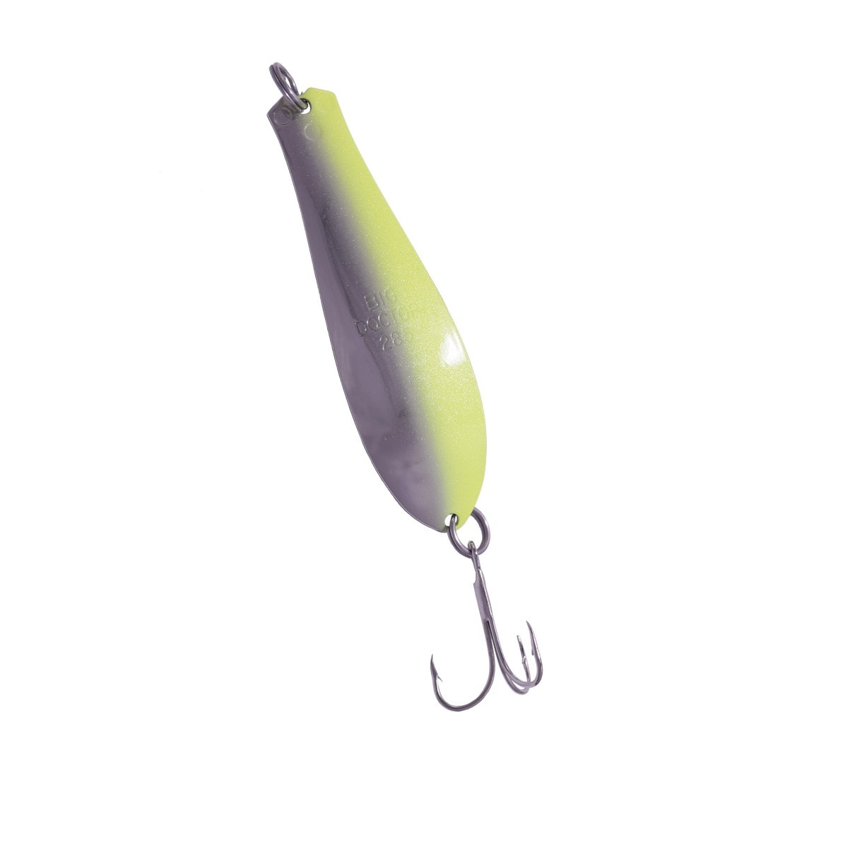 Doctor Spoon in (301) Nickel / Chartreuse - Yellow Bird Fishing