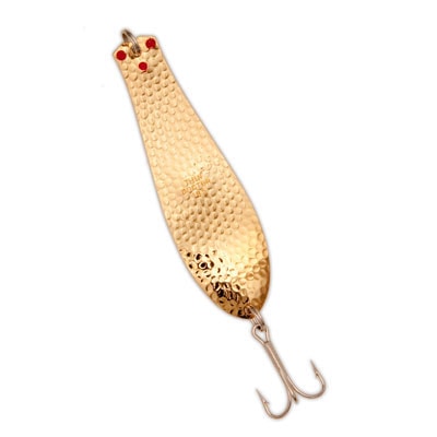 Thin Doctor Spoon in (402) Hammered Gold - Yellow Bird Fishing Products