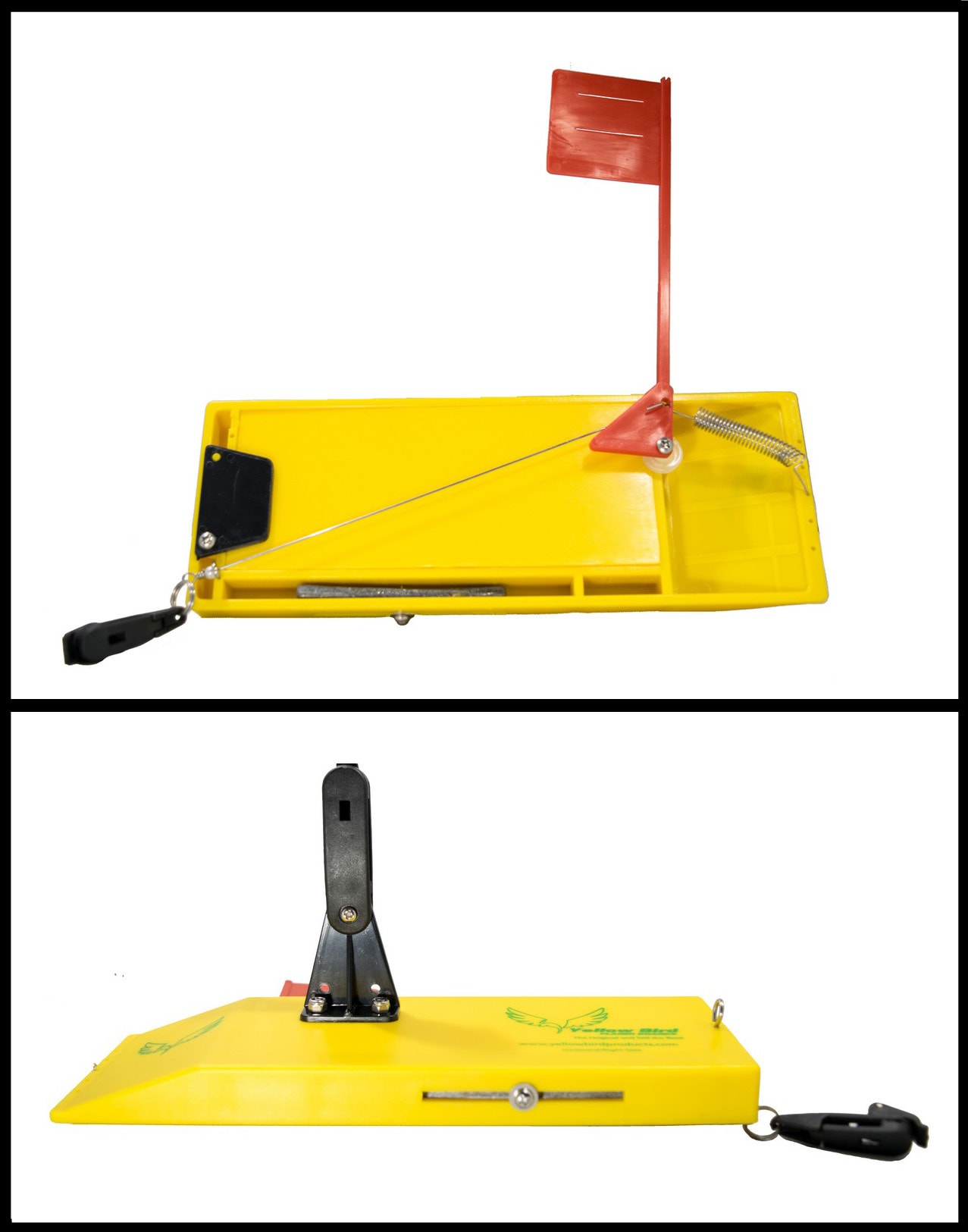  Yellow Bird Fishing Products Totally Redesigned New 12 Extra  Large Planer Board (700S Starboard Side Board with Working Tattle Flag,  Enclosed Back, Adjust Weight & (2) New Quick Grip Snap Releases) 